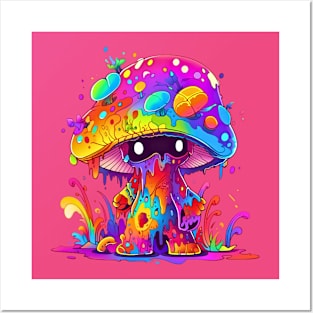 Rainbow Mushroom Posters and Art